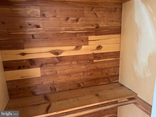 interior details with wood walls