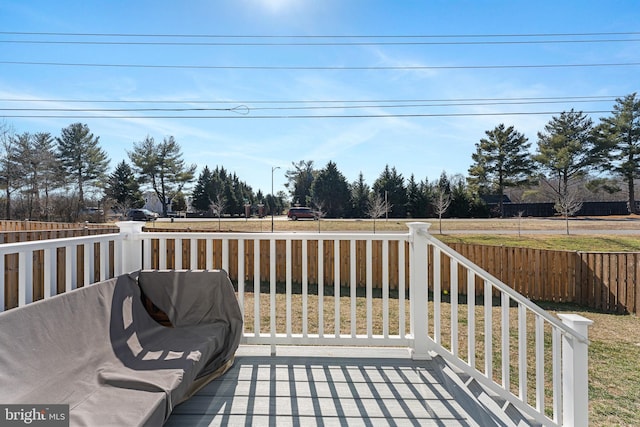 wooden deck with fence