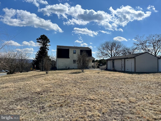 exterior space with an outdoor structure