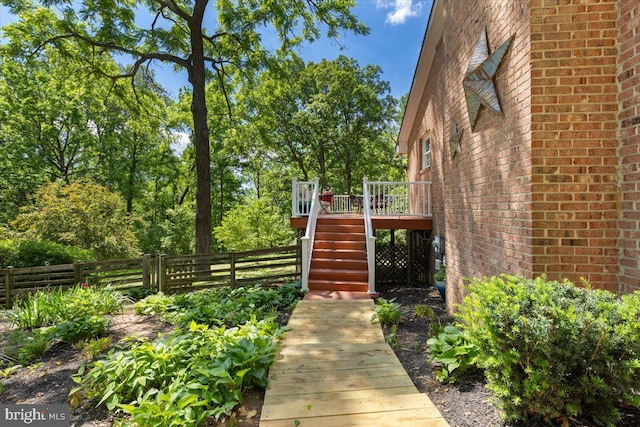38577 Goose Creek Ln, Leesburg, VA 20175 - view of yard featuring stairway and a deck
