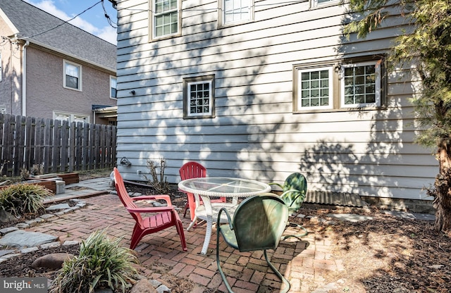 view of patio with fence