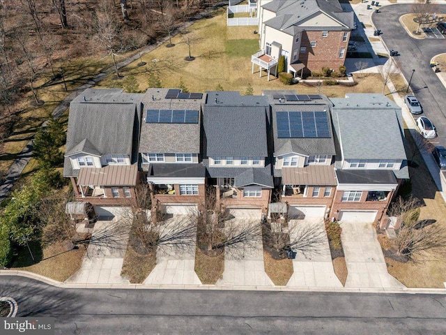 bird's eye view featuring a residential view