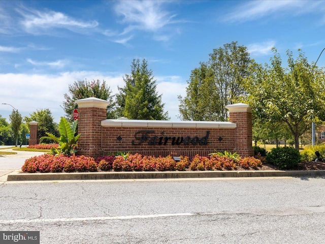 view of community sign