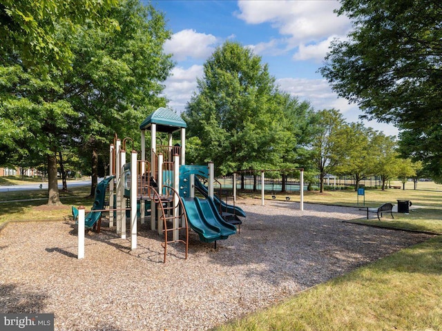 view of community jungle gym