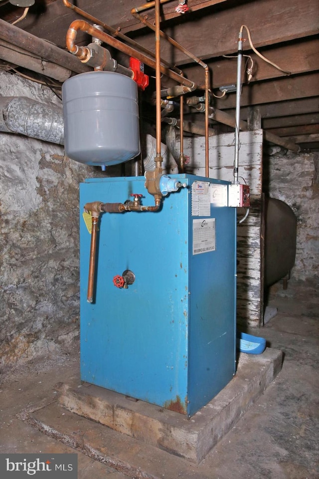 utility room with a heating unit