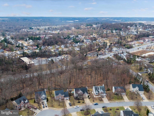 drone / aerial view featuring a residential view