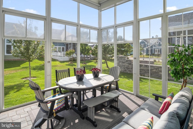 view of sunroom