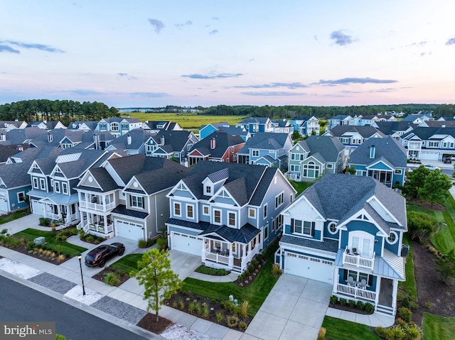 drone / aerial view featuring a residential view