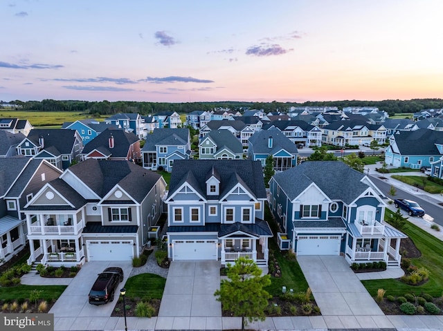 birds eye view of property featuring a residential view