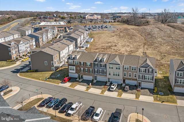 drone / aerial view featuring a residential view