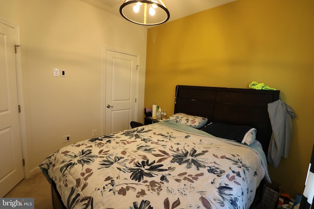 bedroom featuring carpet flooring