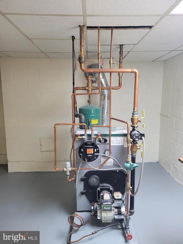 utility room with a heating unit