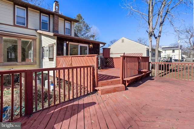 view of wooden deck