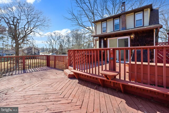 view of wooden terrace