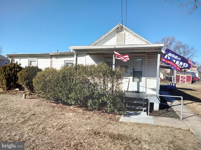 view of front of home with a porch