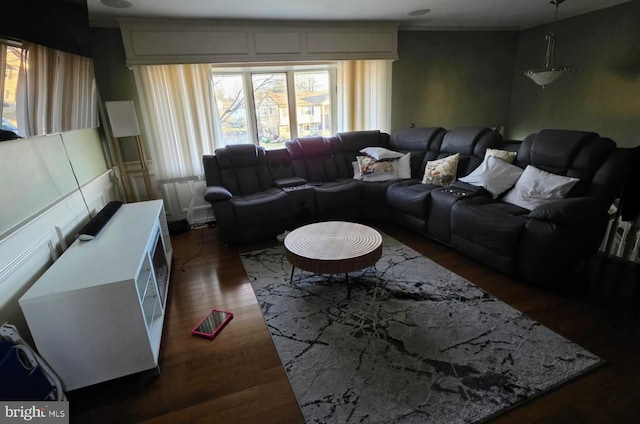 living room featuring wood finished floors