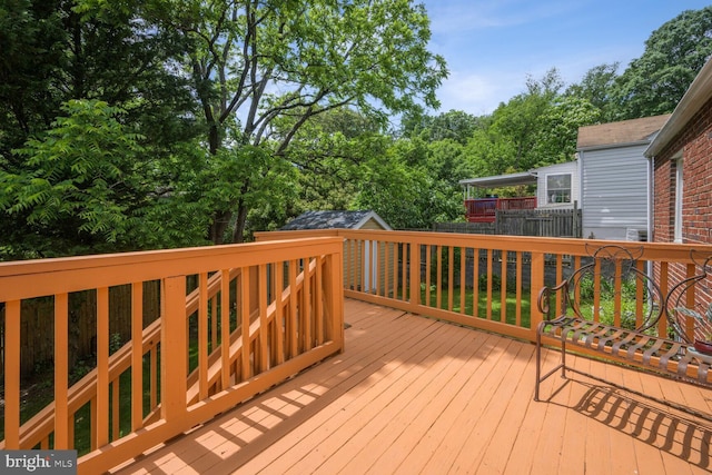 wooden deck with fence