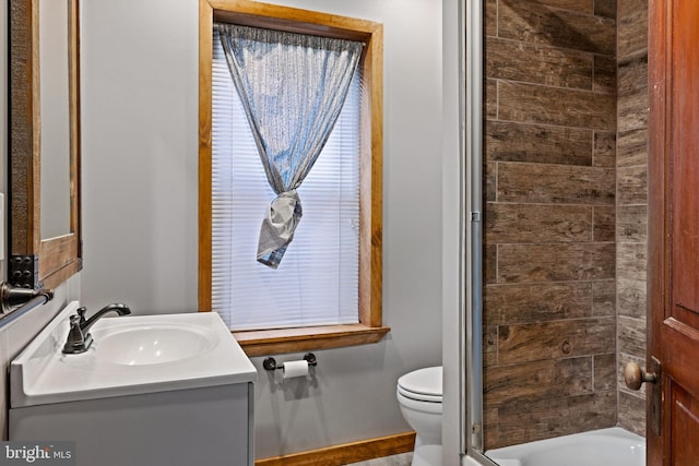 full bathroom with toilet and vanity