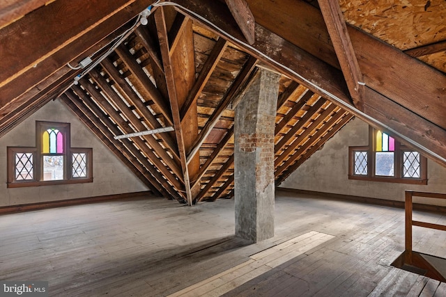 view of attic