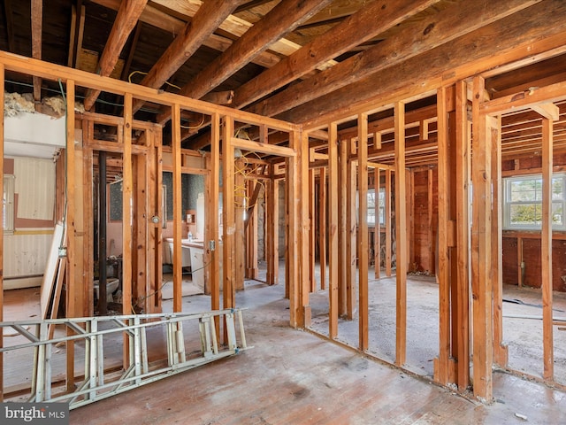 misc room with a baseboard radiator