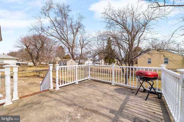 exterior space with area for grilling, an outdoor structure, and fence