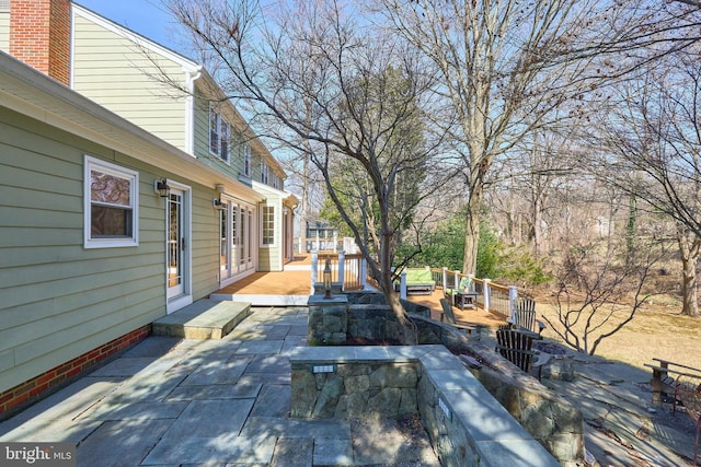 exterior space featuring a deck