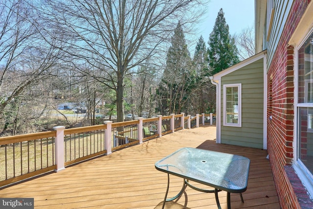 view of wooden deck