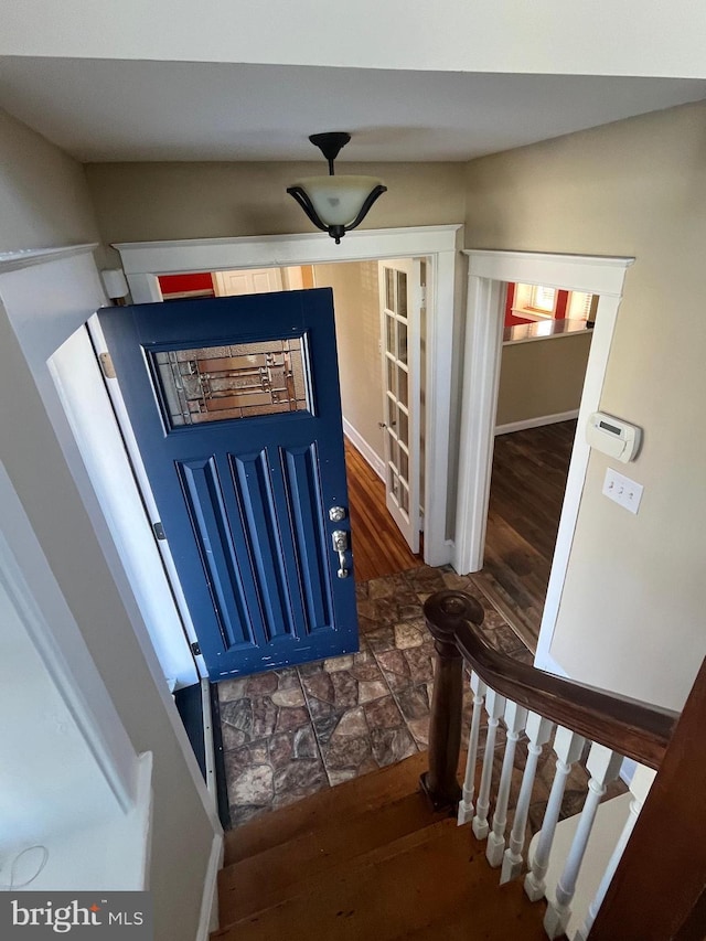 interior space with wood finished floors