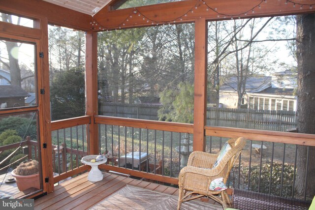 view of sunroom