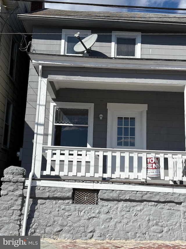 exterior space featuring a porch