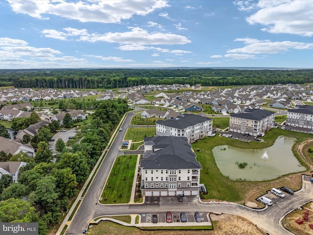 bird's eye view with a residential view