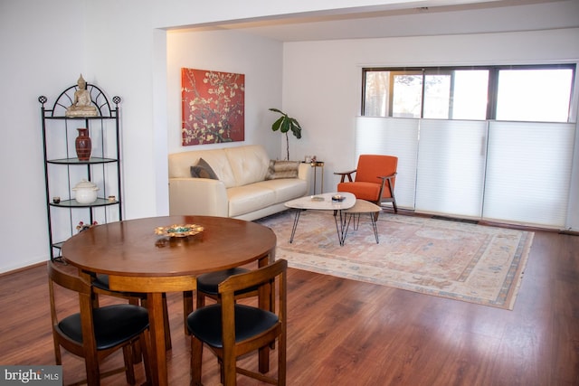 living room featuring wood finished floors