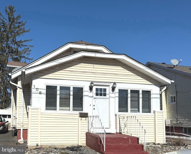 view of bungalow-style home