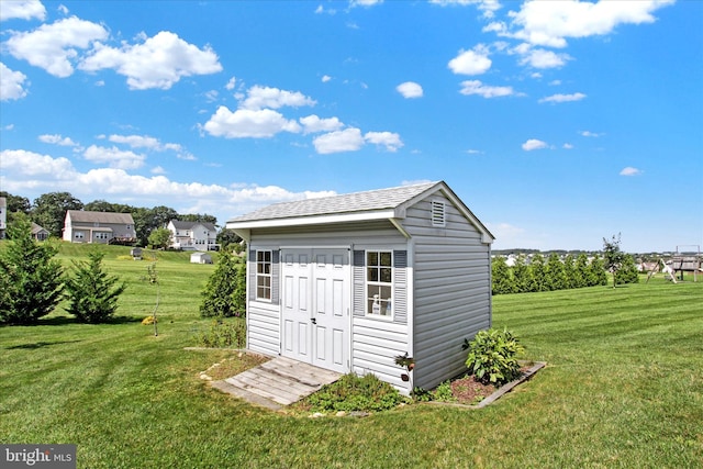 view of shed