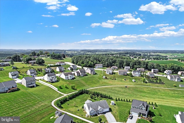 drone / aerial view with a residential view