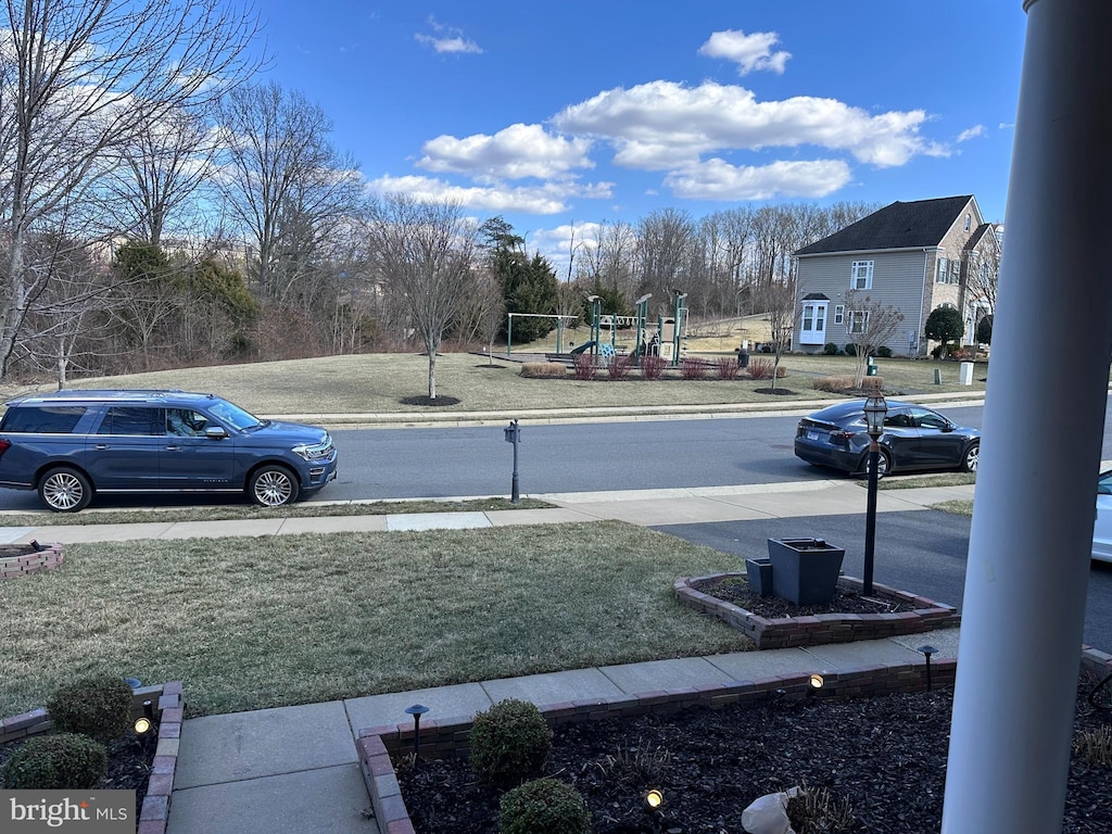 view of street with curbs and sidewalks