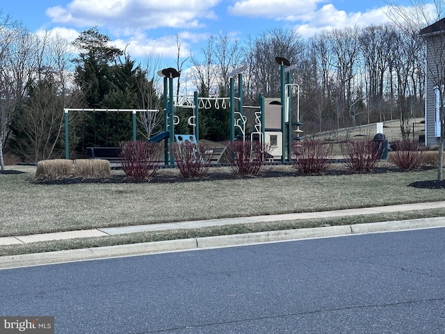 view of community jungle gym