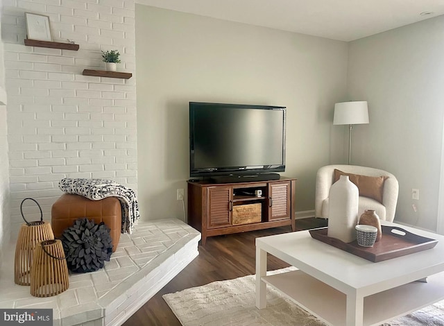 living room featuring wood finished floors