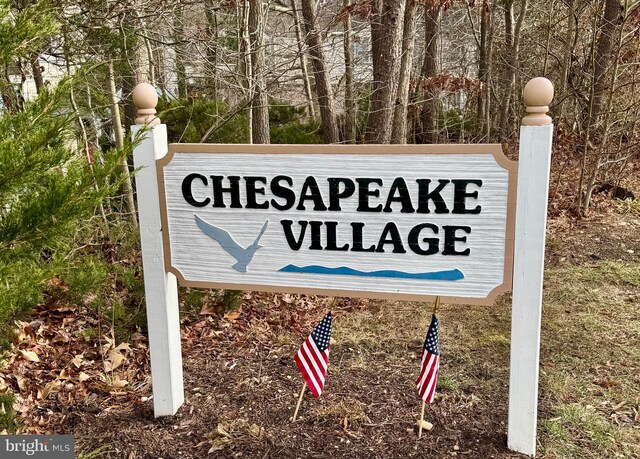 view of community sign