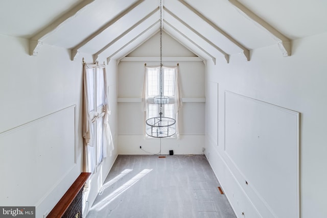 interior space with beam ceiling