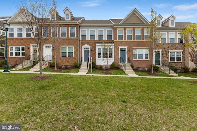 12831 Clarksburg Square Rd, Clarksburg, MD 20871 - view of property featuring brick siding and a front lawn