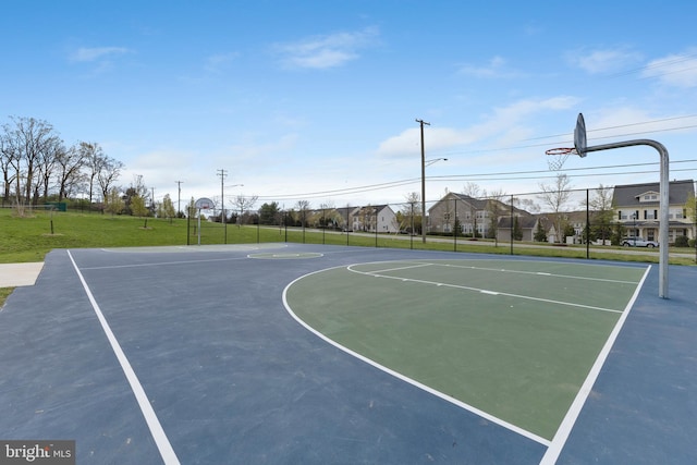 12831 Clarksburg Square Rd, Clarksburg, MD 20871 - view of basketball court with a yard, fence, and community basketball court