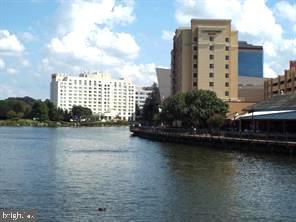 property view of water with a city view