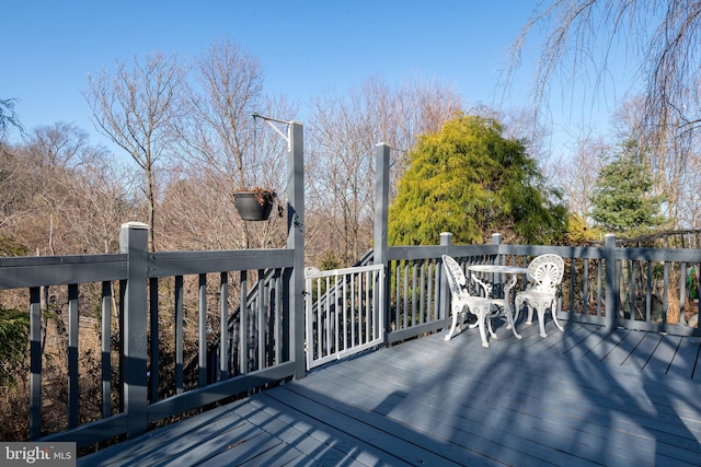 view of wooden deck