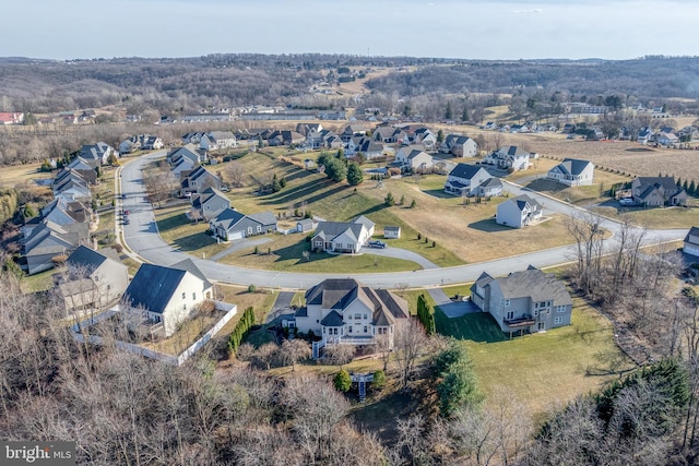 bird's eye view with a residential view