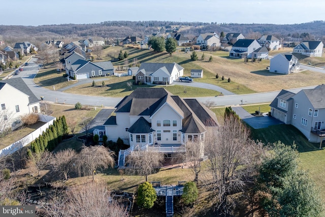 drone / aerial view featuring a residential view