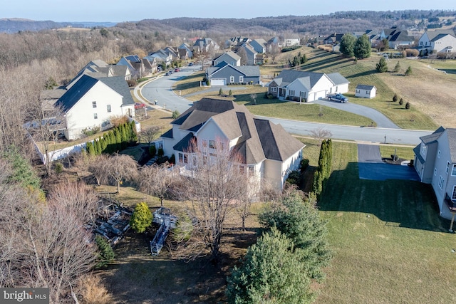 drone / aerial view featuring a residential view