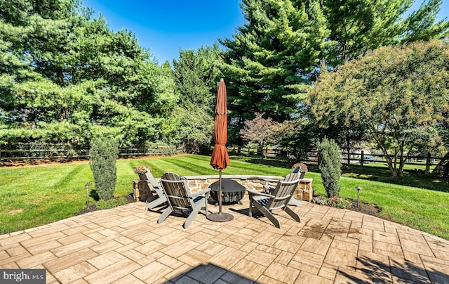 view of patio with fence