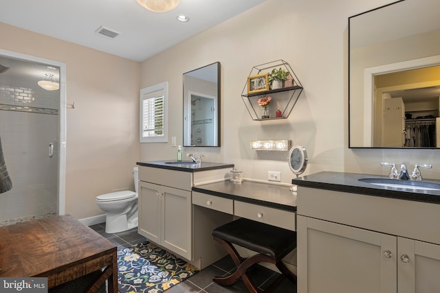631 Monument Ave, Malvern, PA 19355 - full bathroom with a sink, visible vents, toilet, and tile patterned floors