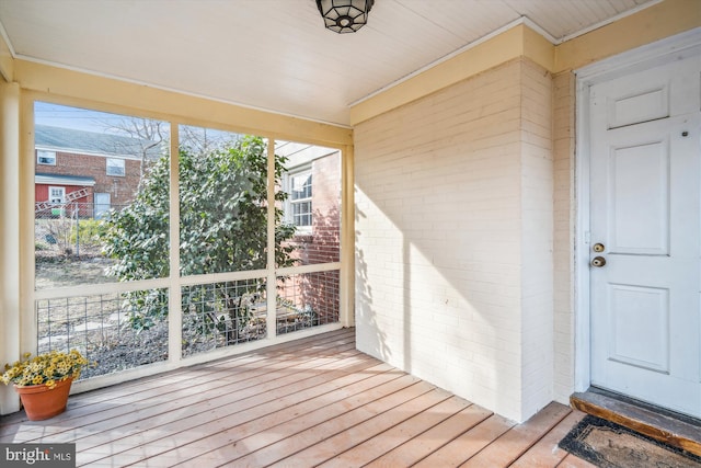 view of sunroom